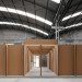 Comoco Architects, Portugal, N10 Sports Facility, Coimbra, Soccer, renovation, warehouse, interior space, soccer field, MDF boards,