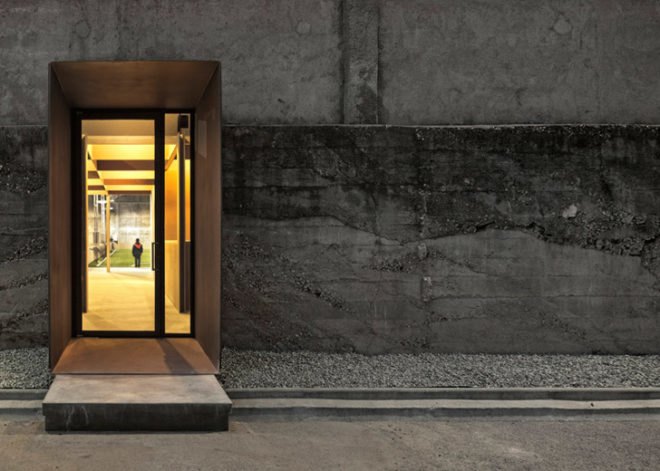 Comoco Architects, Portugal, N10 Sports Facility, Coimbra, Soccer, renovation, warehouse, interior space, soccer field, MDF boards,