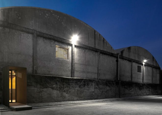 Comoco Architects, Portugal, N10 Sports Facility, Coimbra, Soccer, renovation, warehouse, interior space, soccer field, MDF boards,