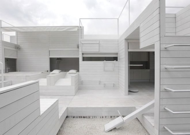 Origami, Dacha's Origami, all white house, timber, Russia, Peter Kostelov, summer home, green design, minimalist design, sustainable design, eco-design, Dachniy Otvet, solar battery,