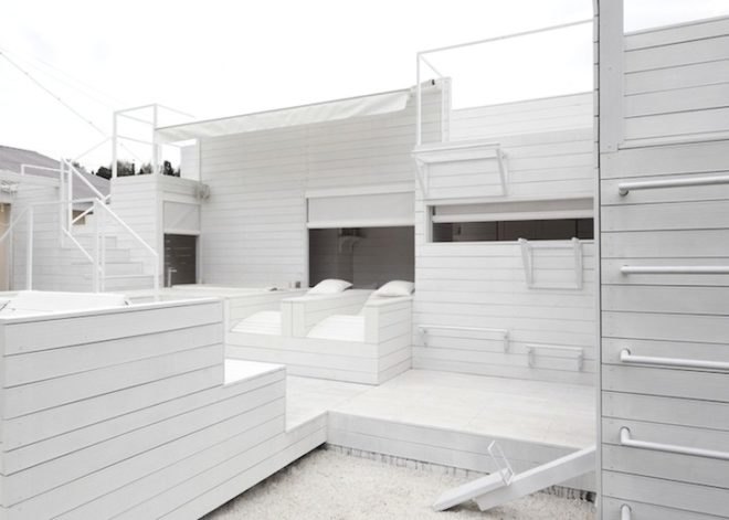 Origami, Dacha's Origami, all white house, timber, Russia, Peter Kostelov, summer home, green design, minimalist design, sustainable design, eco-design, Dachniy Otvet, solar battery,