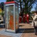 green design, eco design, sustainable design, phone booth fish tank, converted phone booth, Kingyobu, Osaka, recycle art, public fish tank