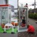 green design, eco design, sustainable design, phone booth fish tank, converted phone booth, Kingyobu, Osaka, recycle art, public fish tank