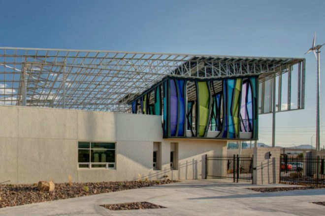 Paisano Green Community Senior Housing, Workshop8, el paso, senior housing, eco housing, net zero, wind power, solar power