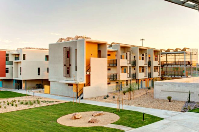 Paisano Green Community Senior Housing, Workshop8, el paso, senior housing, eco housing, net zero, wind power, solar power