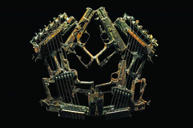green design, eco design, sustainable design, Pedro Reyes, Mexico City, upcycled weapons, recycled weapons, weapon instruments, gun violence mexico