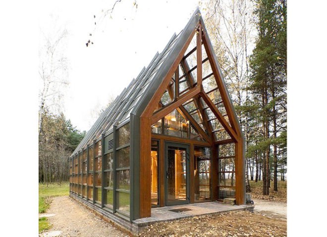 Pirogovo Greenhouse, Totan Kuzembaev Architects, Pirogovo Resort, greenhouses, organic food, wood building, Russian architecture, phyto lamps, glass houses