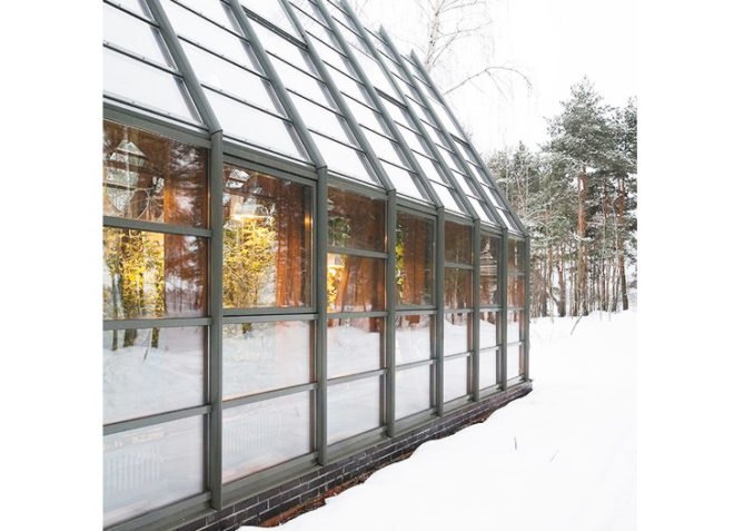 Pirogovo Greenhouse, Totan Kuzembaev Architects, Pirogovo Resort, greenhouses, organic food, wood building, Russian architecture, phyto lamps, glass houses
