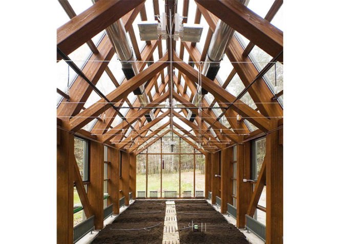 Pirogovo Greenhouse, Totan Kuzembaev Architects, Pirogovo Resort, greenhouses, organic food, wood building, Russian architecture, phyto lamps, glass houses