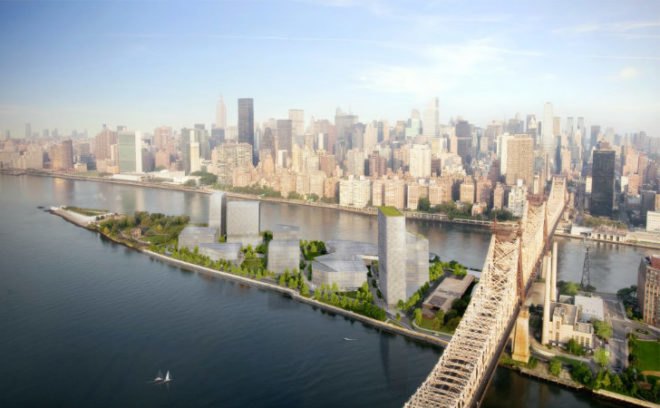 Proposed Cornell NYC Campus, Cornell Tech, Roosevelt Island, SOM, Morphosis, net zero campus