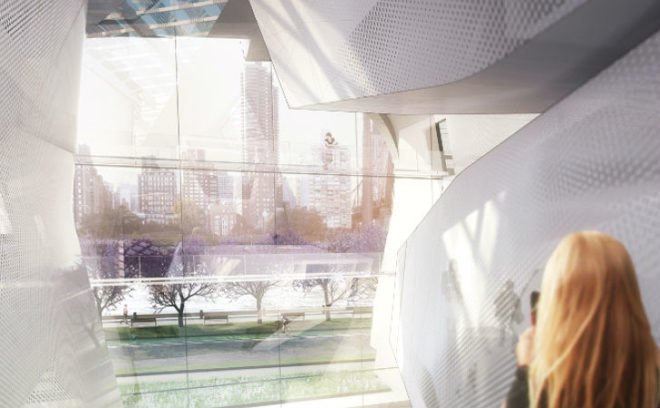 Proposed Cornell NYC Campus, Cornell Tech, Roosevelt Island, SOM, Morphosis, net zero campus
