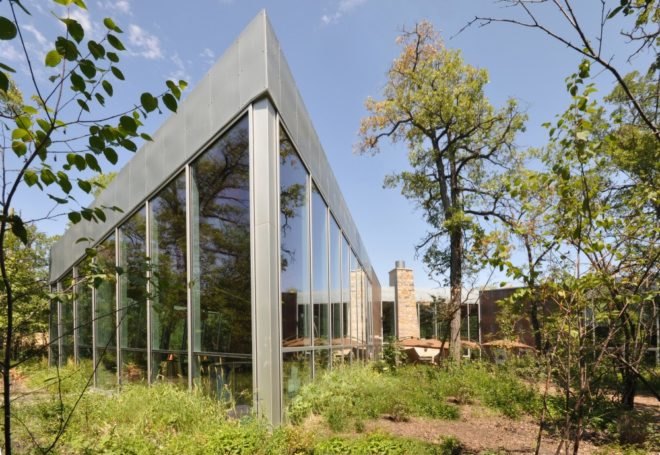 Number TEN, Number TEN Architectural, green roof, grass roof, vegetal roof, diseased elm, Assiboine Park, Winnipeg, Canada, local materials, family center, children center