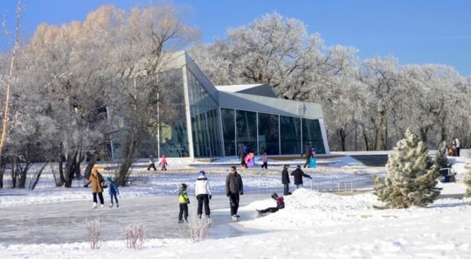 Number TEN, Number TEN Architectural, green roof, grass roof, vegetal roof, diseased elm, Assiboine Park, Winnipeg, Canada, local materials, family center, children center