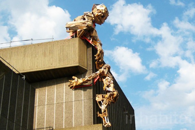 Ana Lisa Alperovich, Robots>>>>, Festival of the World, The Southbank, London, wooden men, recycked wood, artist collective, Oasis Children's Venture, public event, free event, Art, Recycled Materials