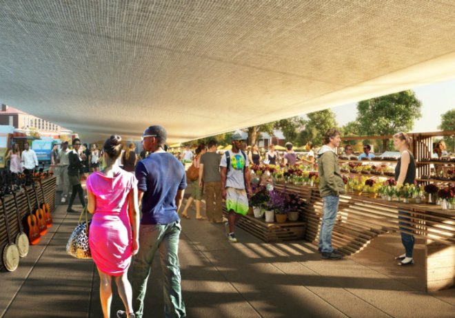 St Elizabeths East Gateway Pavilion, Davis Brody Bond, washington dc, landscape architecture, sustainable pavilion, eco pavilion