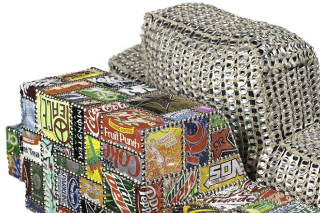 Suicide furniture collection, recycled pop cans, recycled soda cans, BRC Designs