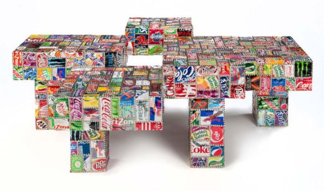 Suicide furniture collection, recycled pop cans, recycled soda cans, BRC Designs