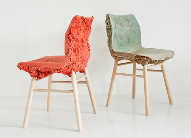 Well Proven Chair, Marjan Van Aubel, Jamie Shaw, recyclable materials, recycled furniture, wood waste, green furniture, green design, eco-friendly chair, London designers
