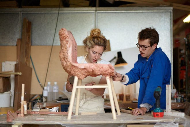 Well Proven Chair, Marjan Van Aubel, Jamie Shaw, recyclable materials, recycled furniture, wood waste, green furniture, green design, eco-friendly chair, London designers