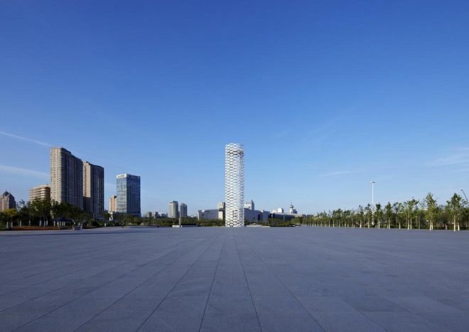Tower of Ring, LED Light, LED Tower, Eastern Design, Tianjin China, Kawaguchi & Engineers, Daireido, Green Lighting