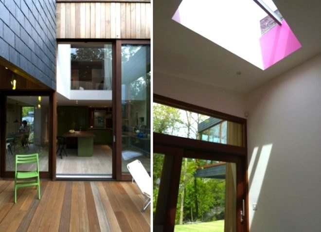 Wales, Longhouse, Featherstone Young, Hovering House, Ty-Hedfan, Brecon Beacons National Park, cantilever, green roof, skylights, green design, sustainable design, eco-design
