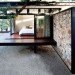 local materials, westcliff pavilion, johannesburg, south africa, prefab construction, floating stone wall, local materials, small footprint, minimize site disturbance, green design, sustainable design, eco-design, GASS, steel