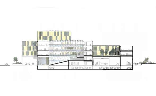 ZSW, Center for Solar Energy and Hydrogen Research, Henning Larsen Architects, renewable energy research, research center, stuttgart