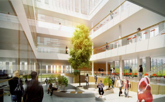 ZSW, Center for Solar Energy and Hydrogen Research, Henning Larsen Architects, renewable energy research, research center, stuttgart