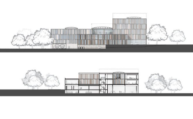 ZSW, Center for Solar Energy and Hydrogen Research, Henning Larsen Architects, renewable energy research, research center, stuttgart