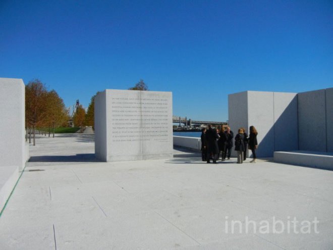FDR, four freedoms, Four Freedoms Park, Franklin D Roosevelt, Franklin D. Roosevelt Four Freedoms Park, green design, green NYC, green space nyc, louis i kahn, Louis Kahn, nyc, nyc parks, park nyc, parks in nyc, Roosevelt, sustainable design