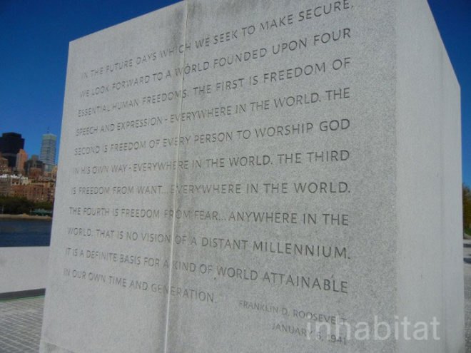 FDR, four freedoms, Four Freedoms Park, Franklin D Roosevelt, Franklin D. Roosevelt Four Freedoms Park, green design, green NYC, green space nyc, louis i kahn, Louis Kahn, nyc, nyc parks, park nyc, parks in nyc, Roosevelt, sustainable design