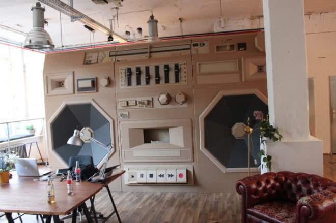 bartek elsner, mini cooper, international radio festival, zurich, ghetto blaster, boom box, cardboard