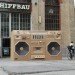 bartek elsner, mini cooper, international radio festival, zurich, ghetto blaster, boom box, cardboard