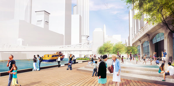 Chicago riverwalk, Chicago river, Chicago river walk, Wacker Drive, Chicago, landscape architecture