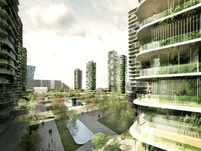 green design, eco design, sustainable design, Dom Arquitectura, Huizhou, Masterplan, rainwater harvesting, sustainable community, double skin facade, China