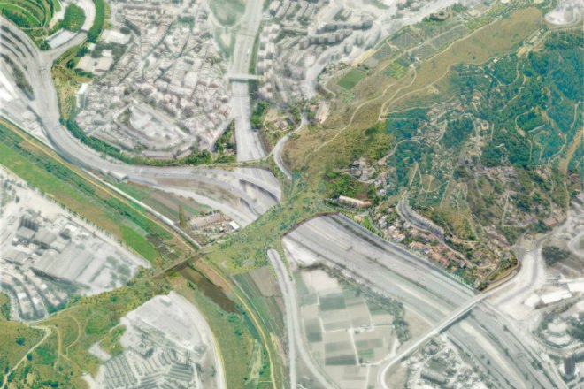 e(co)stratègia, taller Sau Arquitectura, nature bridge, barcelona, collserola mountains, landscape architecture