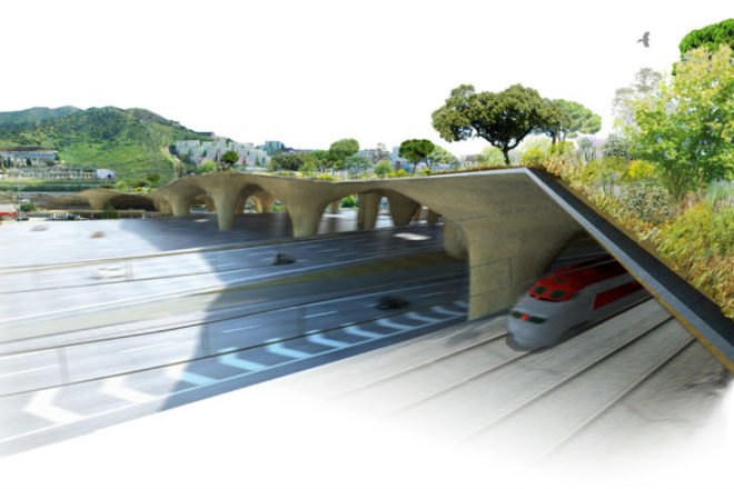 e(co)stratègia, taller Sau Arquitectura, nature bridge, barcelona, collserola mountains, landscape architecture