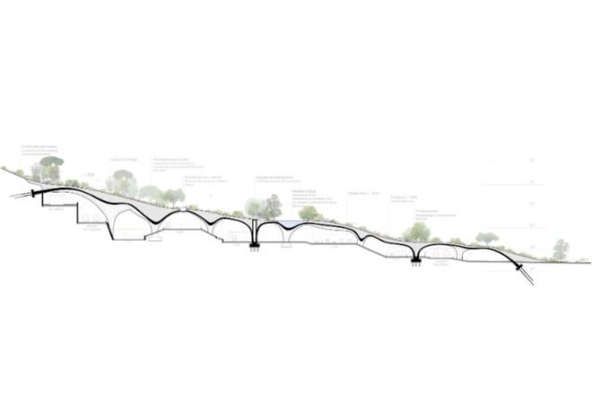 e(co)stratègia, taller Sau Arquitectura, nature bridge, barcelona, collserola mountains, landscape architecture