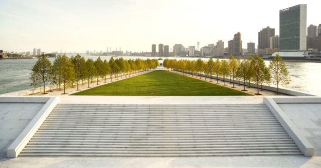 FDR, four freedoms, Four Freedoms Park, Franklin D Roosevelt, Franklin D. Roosevelt Four Freedoms Park, green design, green NYC, green space nyc, louis i kahn, Louis Kahn, nyc, nyc parks, park nyc, parks in nyc, Roosevelt, sustainable design