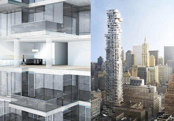 green design, eco design, sustainable design, Herzog & de Meuron, Anish Kapoor, 56 Leonard, glass tower, cantilevered residence, Tribeca