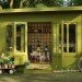 green design, Chelsea Flower Show, UK, Orla Kiely, recycled materials, garden shed, artisan garden shed, botanical, sustainable design, eco-design, flowers,