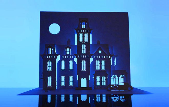 green design, eco design, sustainable design, Paper Dandy, Marc Hagan-Guirey, kirigami, Horrorgami, paper art, recycle art, One and a half Gallery, origami