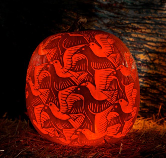 maniac pumpkin carvers, brooklyn, pumpkins, marc evans, chris soria, halloween, nyc, jack o lantern, escher