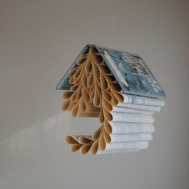 bookmobile, lisa occhipinti, repurpose, books, bookbinding, mobile, sustainable design, green design, recycled materials, green interiors, green decor, sustainable interiors