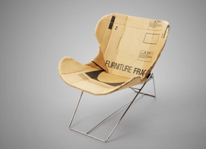 Re-ply, recycled cardboard chair, Dan Goldstein, recycled materials, green chairs