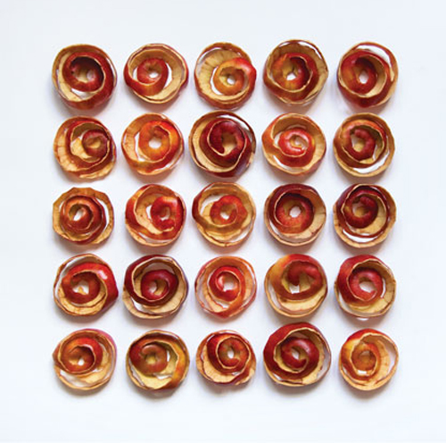 Sakir Gökçebag, fruit, vegetables, geometric, photograps, art, food, apple peels