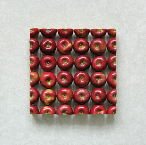 Sakir Gökçebag, fruit, vegetables, geometric, photograps, art, food, apples