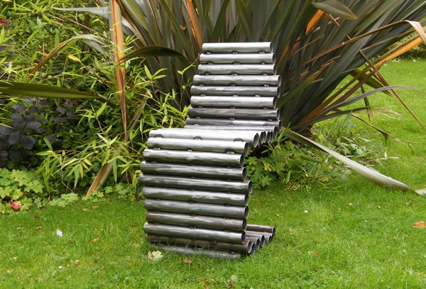 Recycled Tube Chair, tube chair, Ashley Baldwin-Smith, Ashwin Studio, recycled metal tubes