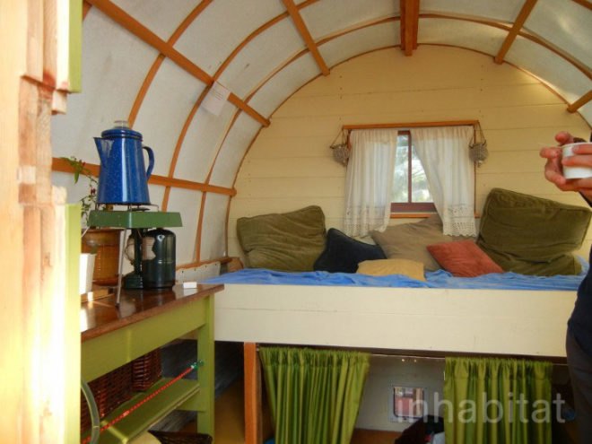 whittled down caravan, whittled down home, caravan home, mobile home, tiny home, small home, small living, green living, green design, eco design, sustainable design, maker faire, Libby Reinish, Tristan Chambers