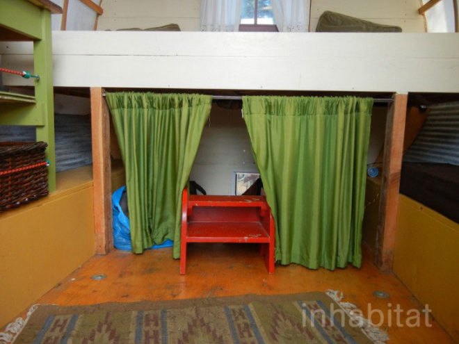 whittled down caravan, whittled down home, caravan home, mobile home, tiny home, small home, small living, green living, green design, eco design, sustainable design, maker faire, Libby Reinish, Tristan Chambers